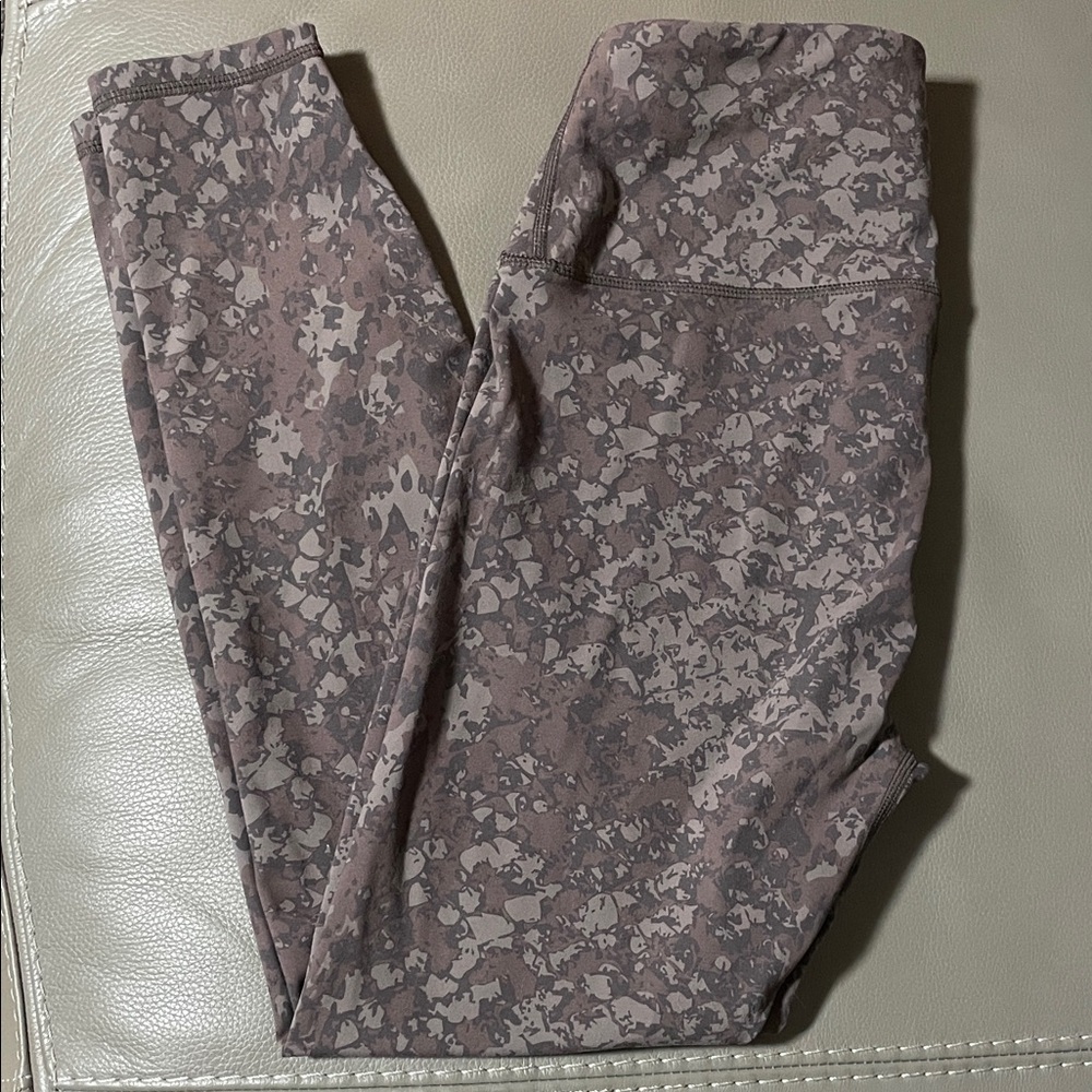 VARLEY  Patterned Leggings - Brown and Gray
